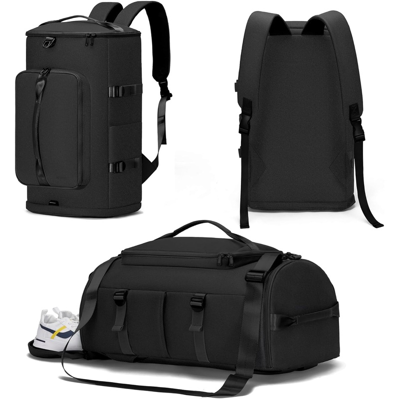 Sports Gym Backpack with Shoes Compartment Weekend Duffle Bag, Unisex