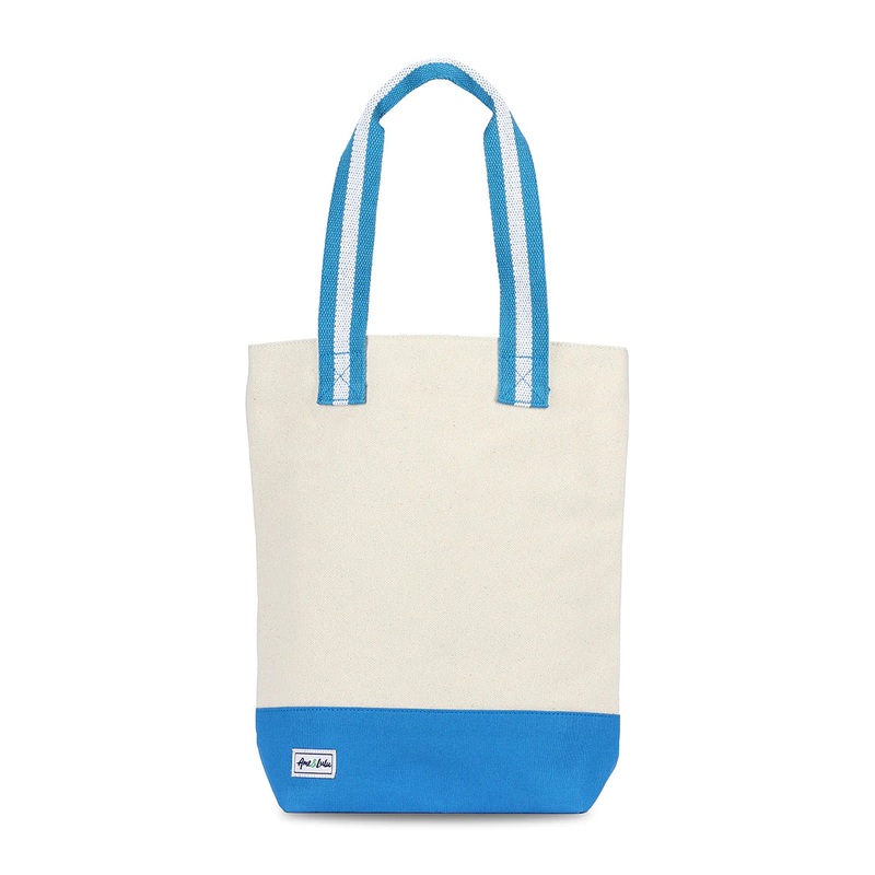 Ame & Lulu Hamptons 2  Bottle Wine Tote - Scuba Blue