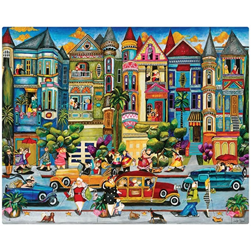 Magic Slice Flexible Cutting Board 12" x 15" - Painted Ladies