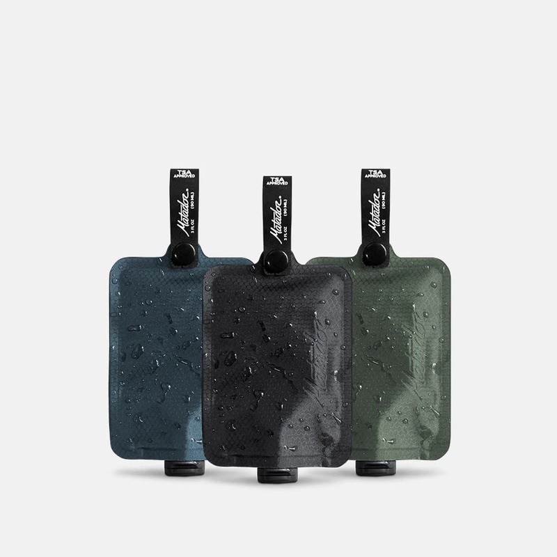 Matador FlatPak Toiletry Bottles 3 Pack - Charcoal