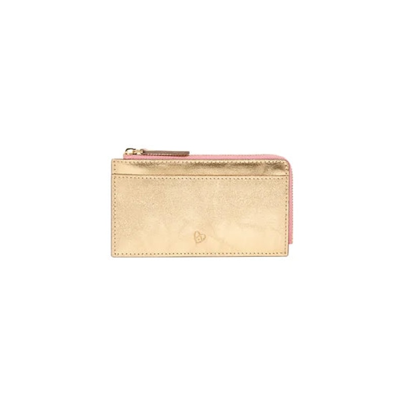 Patent of Heart Kate Slim Leather Card Holder - Gold