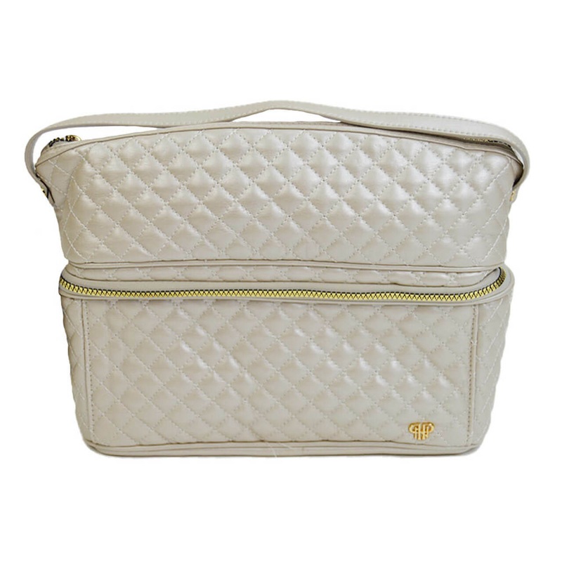 PurseN Stylist Travel Toiletry/Cosmetic Bag - Pearl Quilted