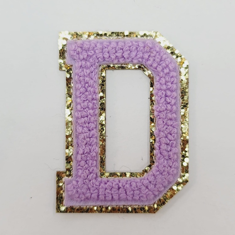 Varsity Letter Patch D - Lavender