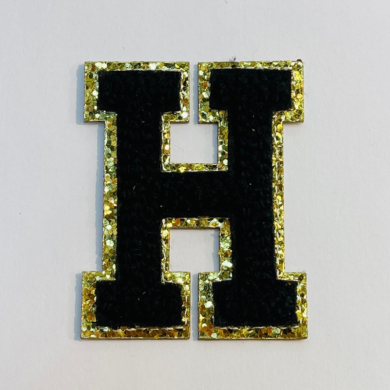 Varsity Letter Patch H - Black