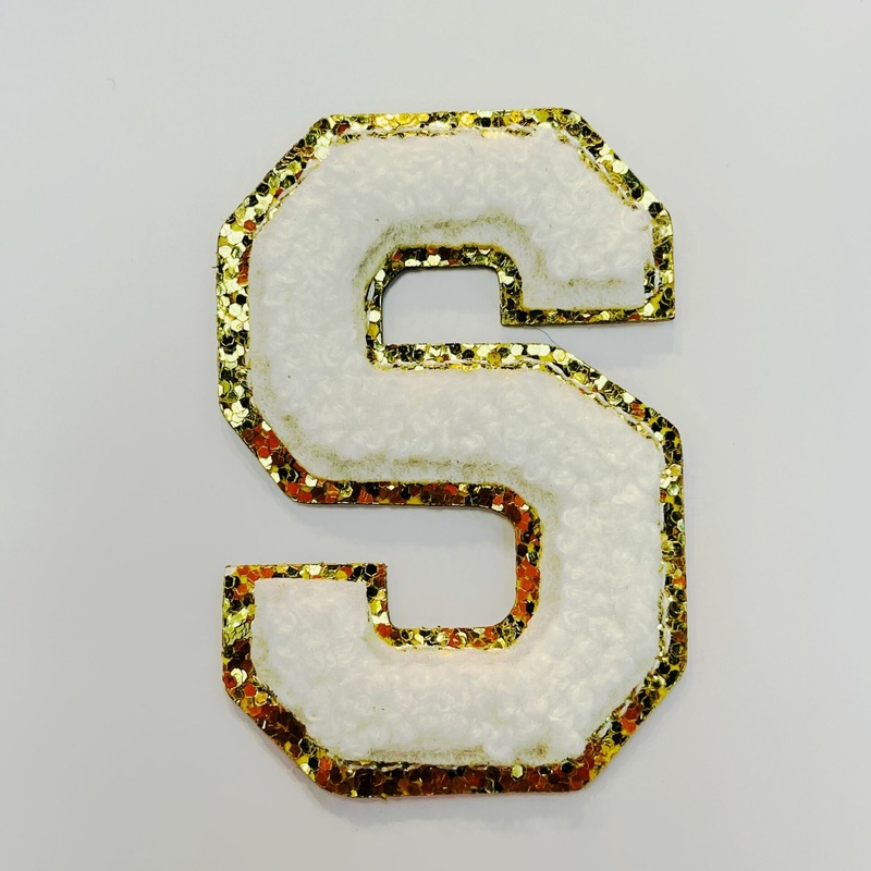 Varsity Letter Patch S  - White
