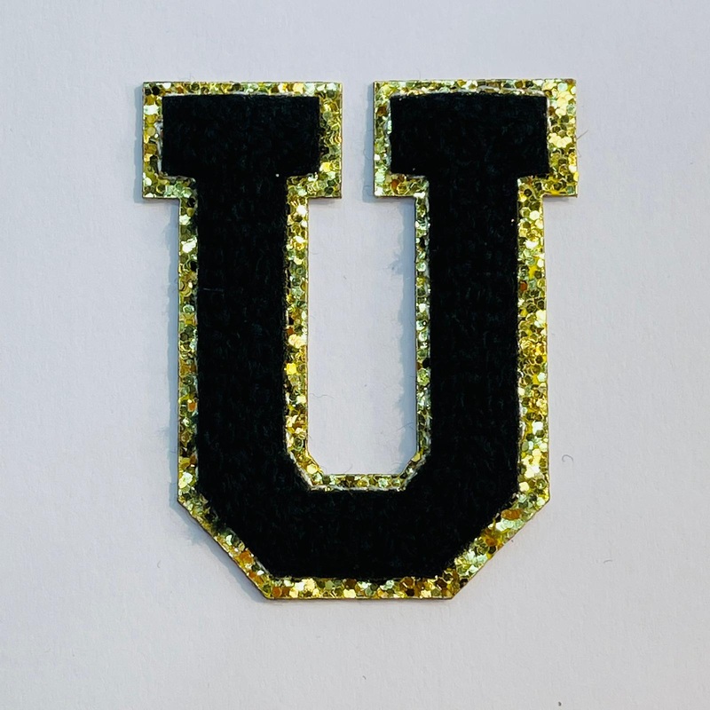Varsity Letter Patch U - Black