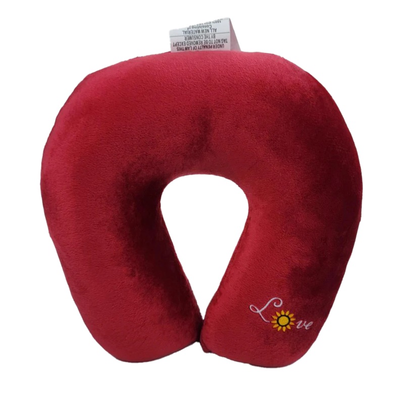 Wolf Essentials Fiber Filled Neck Pillow -  Red Love