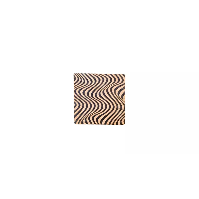 Zootility Tools Wood Coaster 2 Pack - Wavy Lines