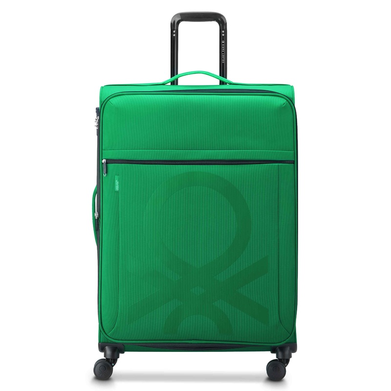 Delsey United Colors of Benetton Softside Color Block Large Spinner - Green