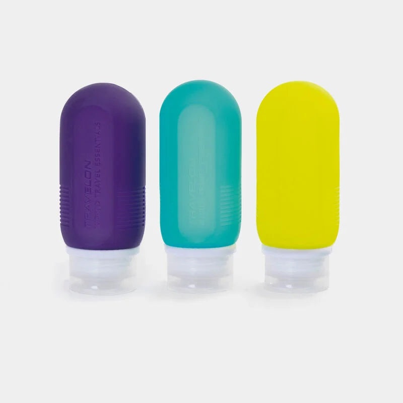 Travelon World Travel Essentials Set of 3 Leakproof 3 oz. Travel Tubes - Multi