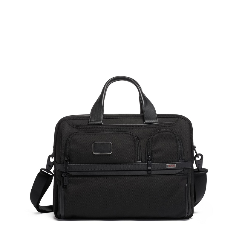 TUMI Alpha Expandable Organizer Laptop Brief - Black