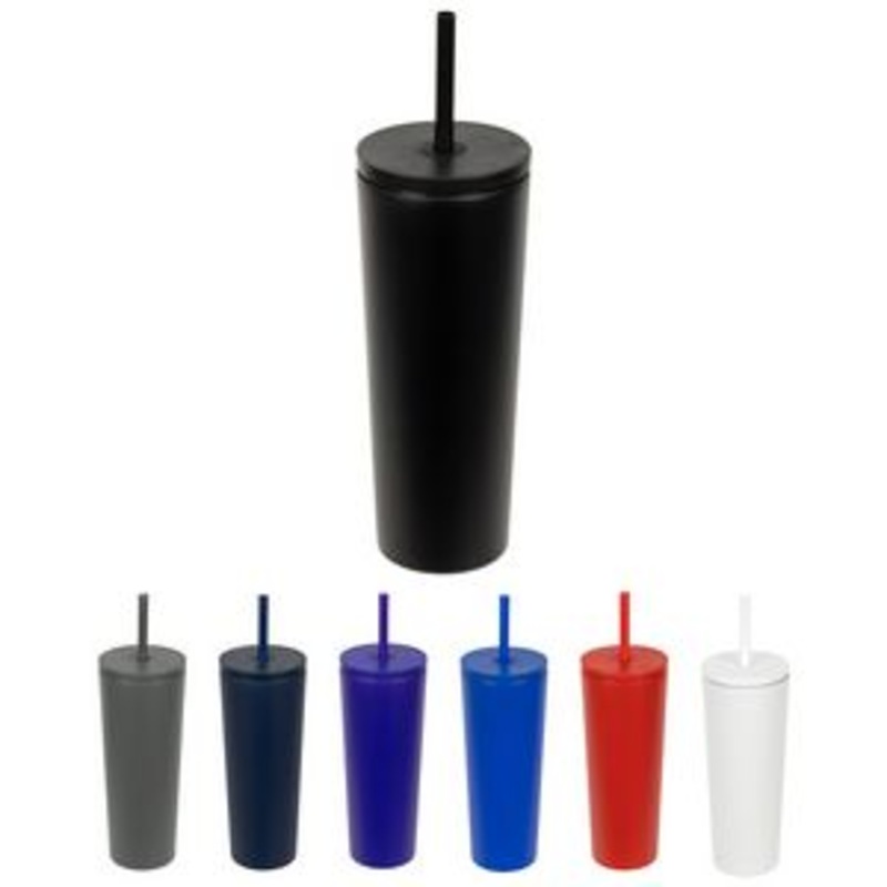 Bradford 24 oz Vacuum Insulated Stainless Steel Tumbler with Straw
