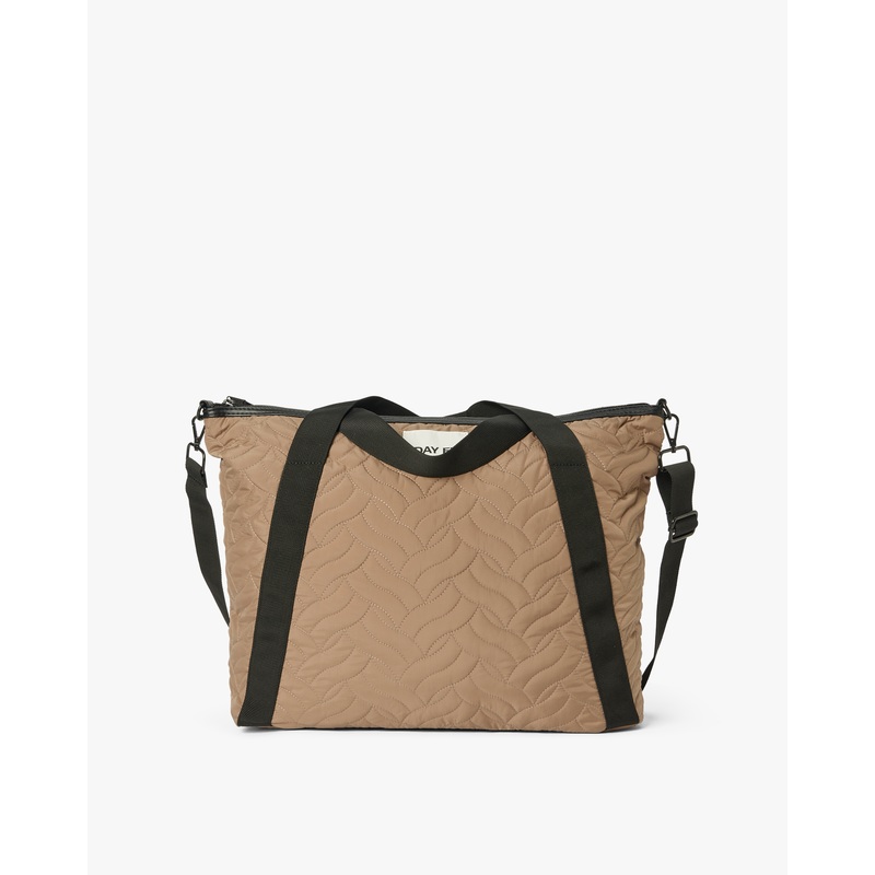 Large Braided Quilt Crossbody Shopping Bag