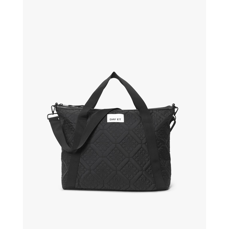 Large Floral Quilt Crossbody Shopper Bag