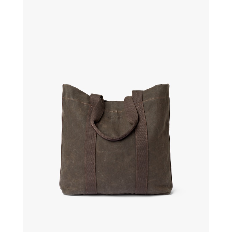 Medium Waxed Cotton Tote Bag