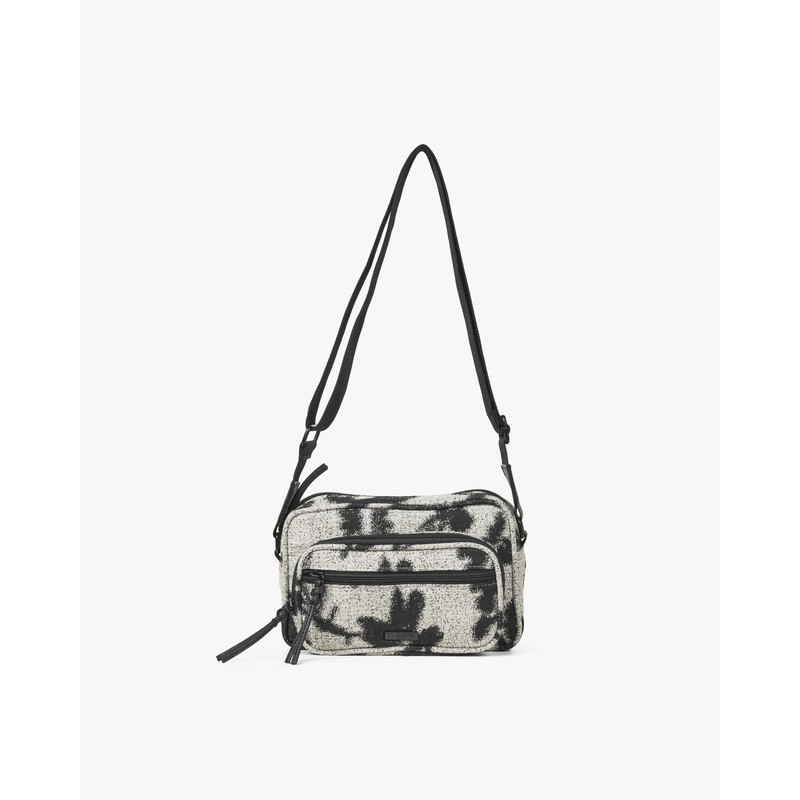 Small Jacquard Leaf Crossbody Shoulder Bag