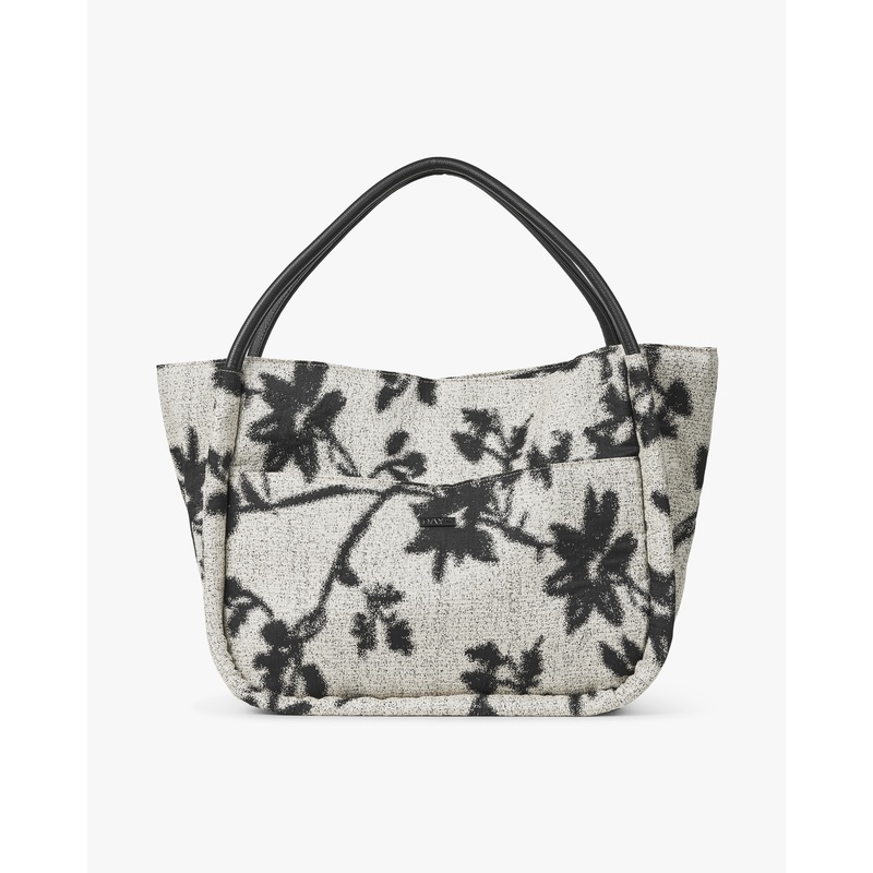 Small Jacquard Leaf Shopper Bag