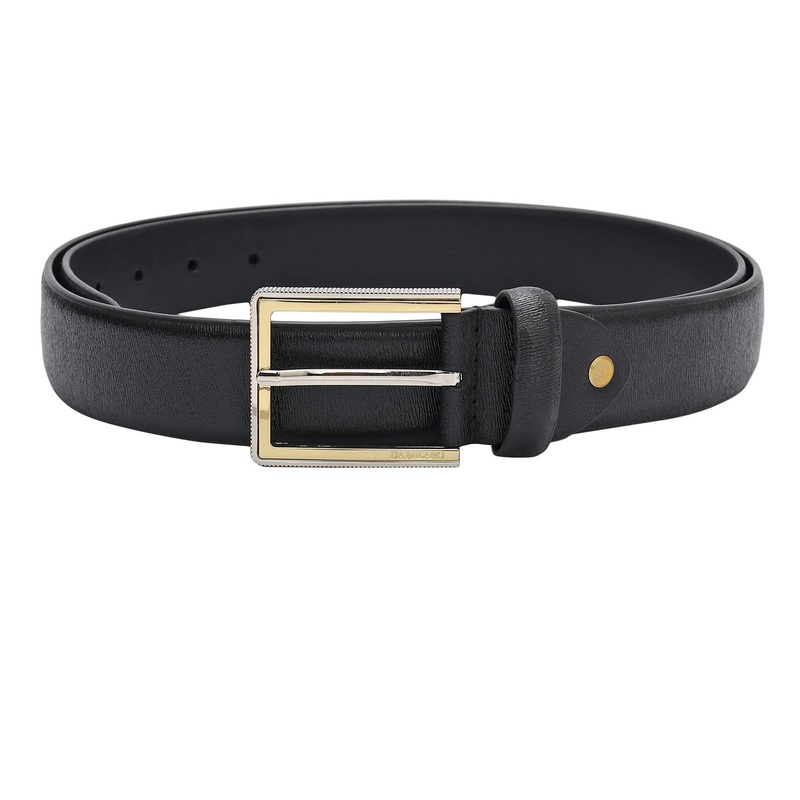 Formal Aztec Leather Mens Belt - Black