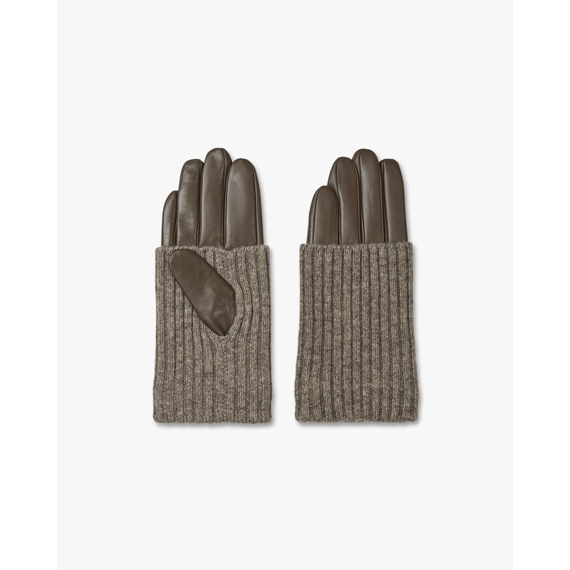 Leather Knit Gloves