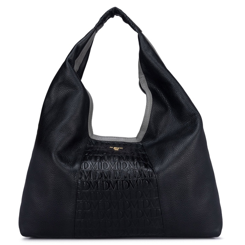 Medium Monogram  Leather Hobo - Black
