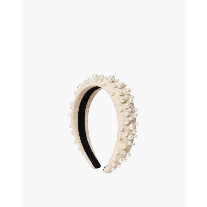 Pearl Linen Hairband