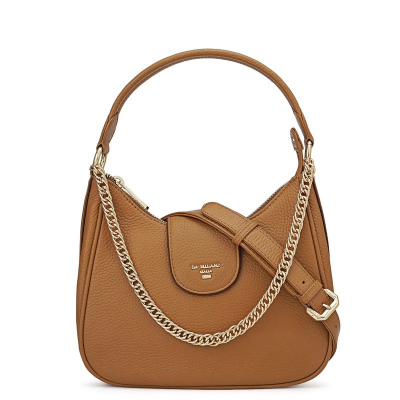 Small Wax Leather Sling - Caramel