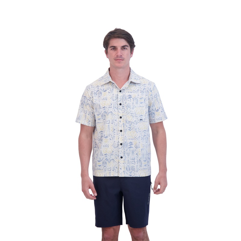 Dakine Aloha Button Down Short Sleeve Shirt - DK Stamp Print