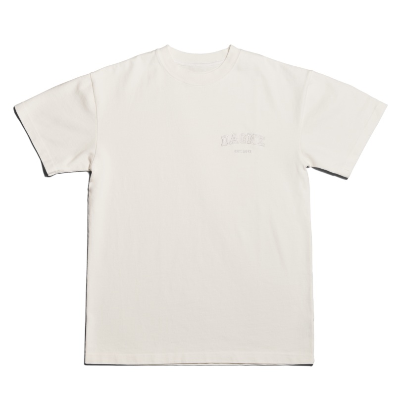 Varsity Logo T-shirt in Moonbeam, Small
