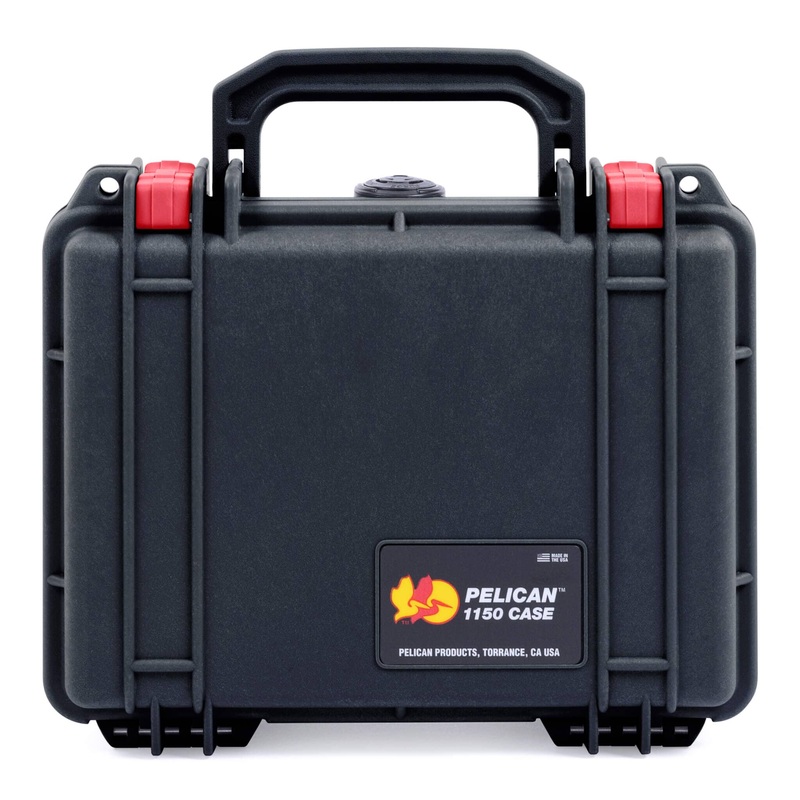 Pelican 1150 Case, Black with Red Latches