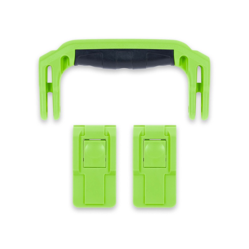 Pelican 1400 Replacement Handle & Push-Button Latches Set - Lime Green