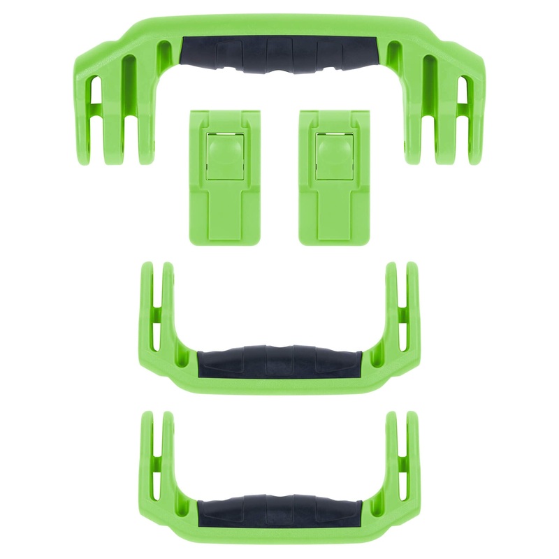 Pelican 1465 Air Replacement Handles & Latches, Lime Green (Set of 3 Handles, 2 Latches)
