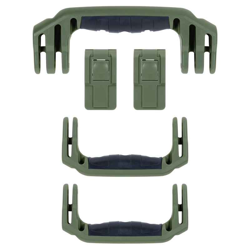 Pelican 1465 Air Replacement Handles & Latches, OD Green (Set of 3 Handles, 2 Latches)