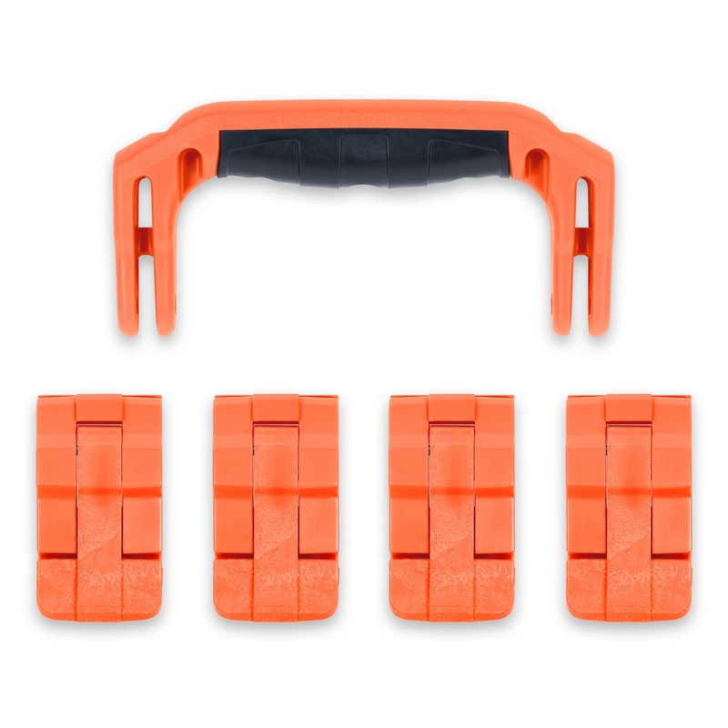 Pelican 1495 Replacement Handle & Latches, Orange (Set of 1 Handle, 4 Latches)