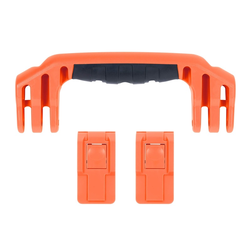 Pelican 1500 Replacement Handle & Latches, Orange (Set of 1 Handle, 2 Push-Button Latches)