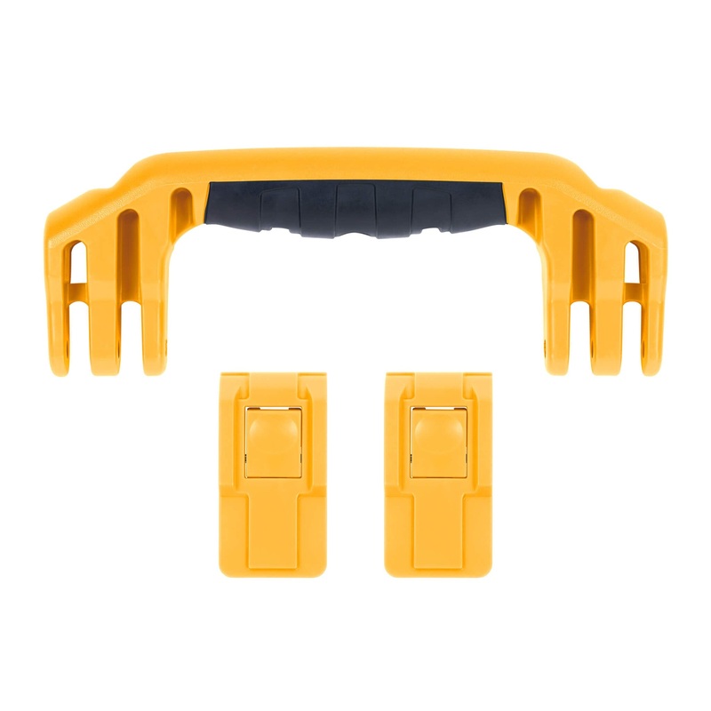 Pelican 1500 Replacement Handle & Latches, Yellow (Set of 1 Handle, 2 Push-Button Latches)