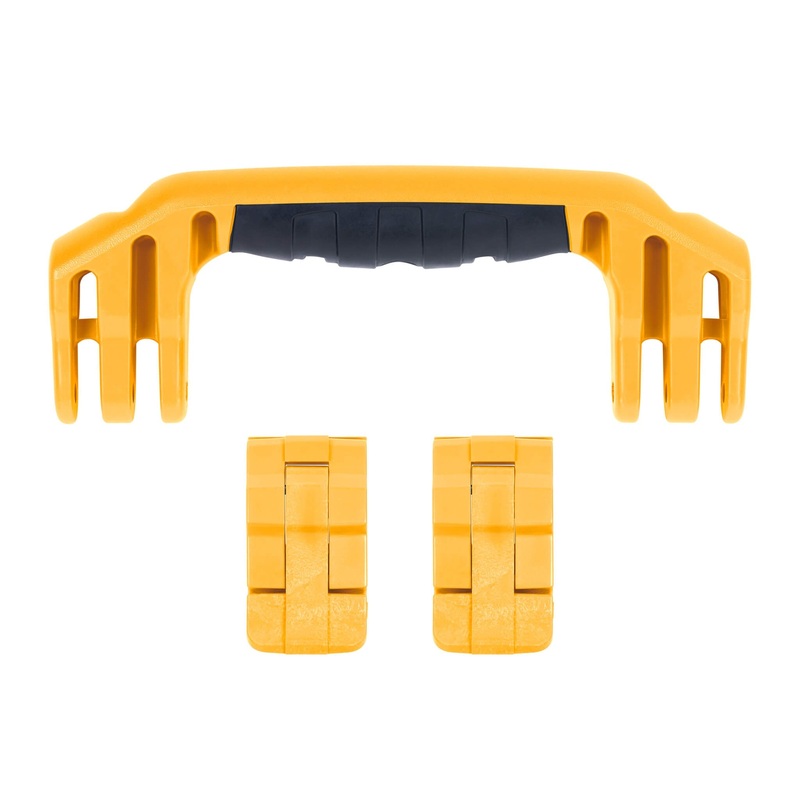 Pelican 1500 Replacement Handle & Latches, Yellow (Set of 1 Handle, 2 Standard Latches)