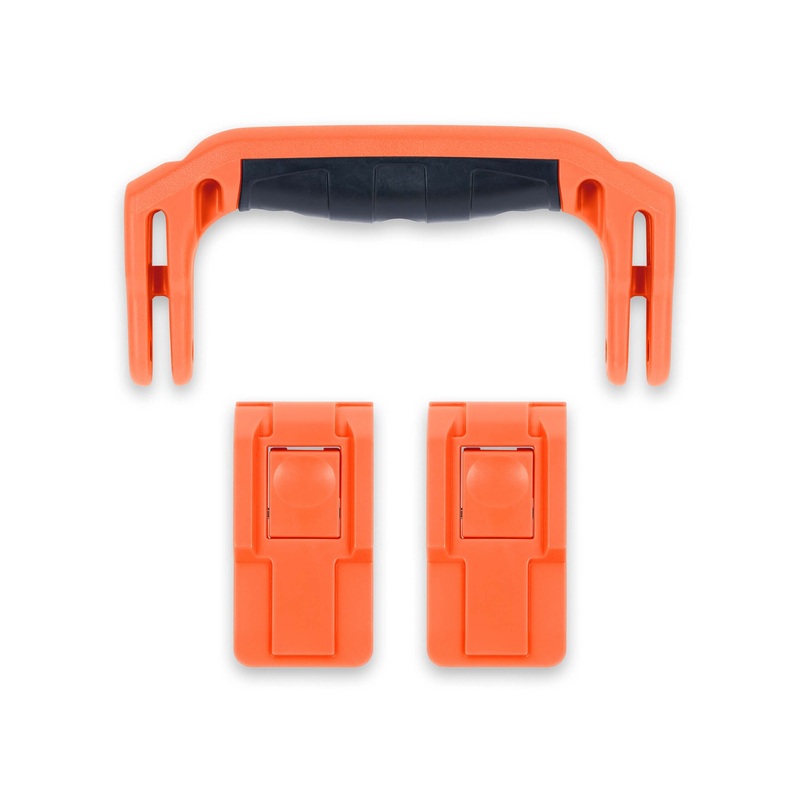 Pelican 1505 Air Replacement Handle & Latches, Orange (Set of 1 Handle, 2 Latches)