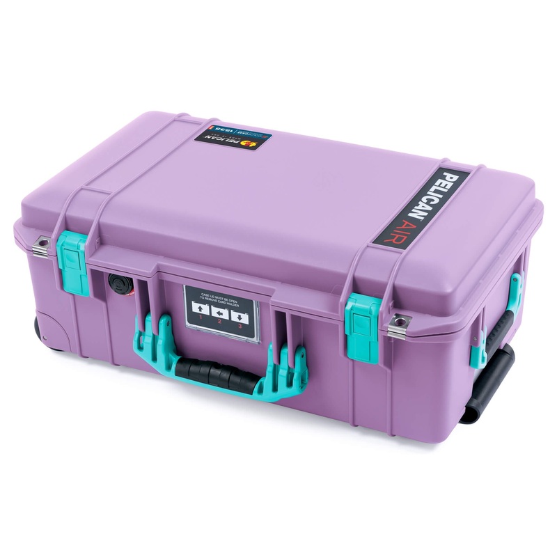 Pelican 1535 Air Case, Lilac with Teal Handles & Latches