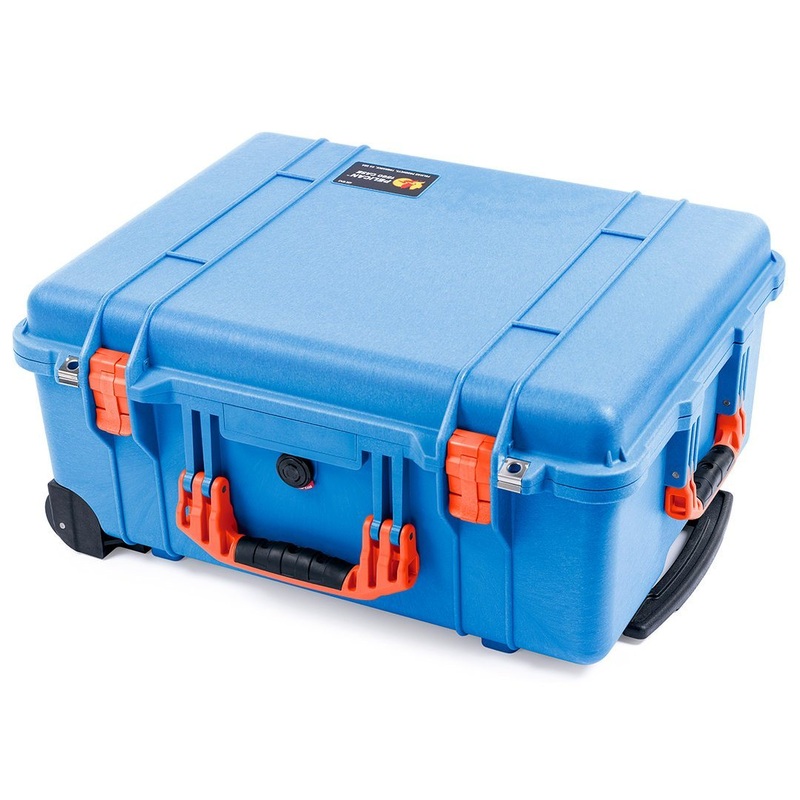Pelican 1560 Case, Blue with Orange Handles & Latches