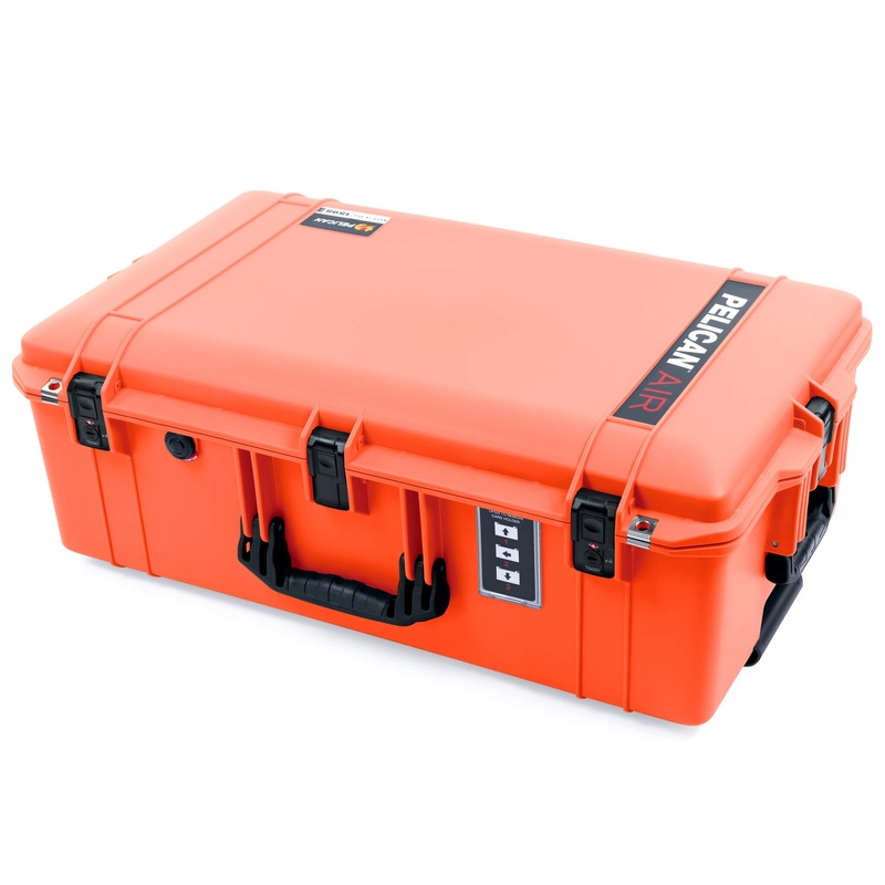 Pelican 1595 Air Case, Orange with Black Handles & TSA Locking Latches