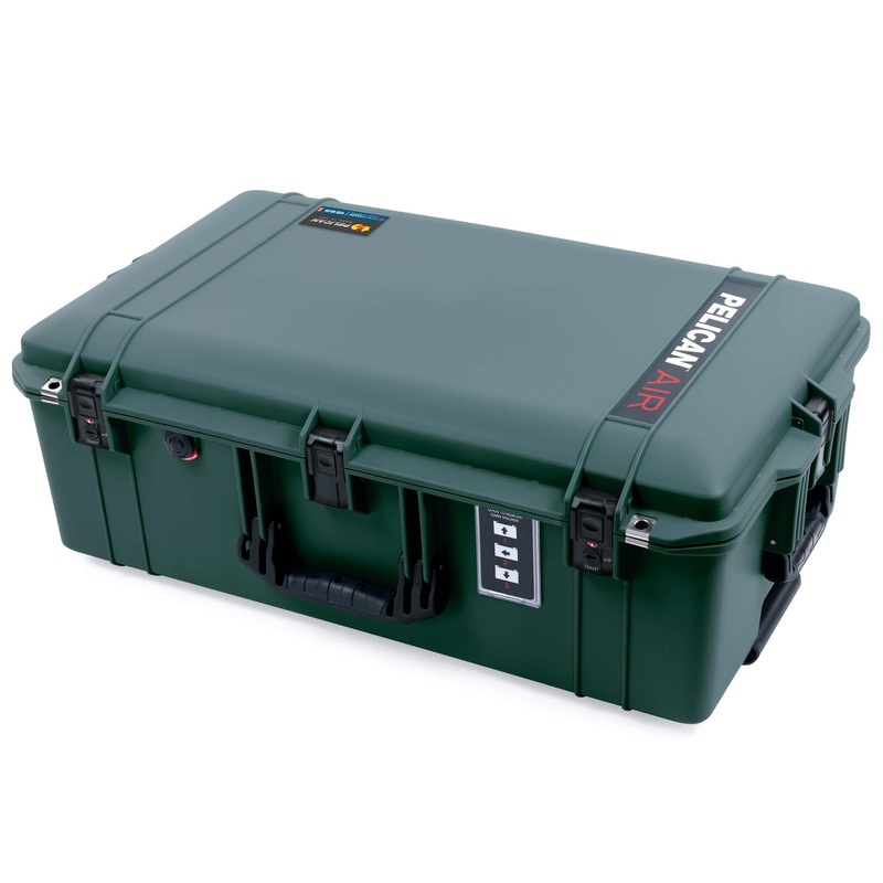 Pelican 1595 Air Case, Trekking Green with Black Handles & TSA Locking Latches