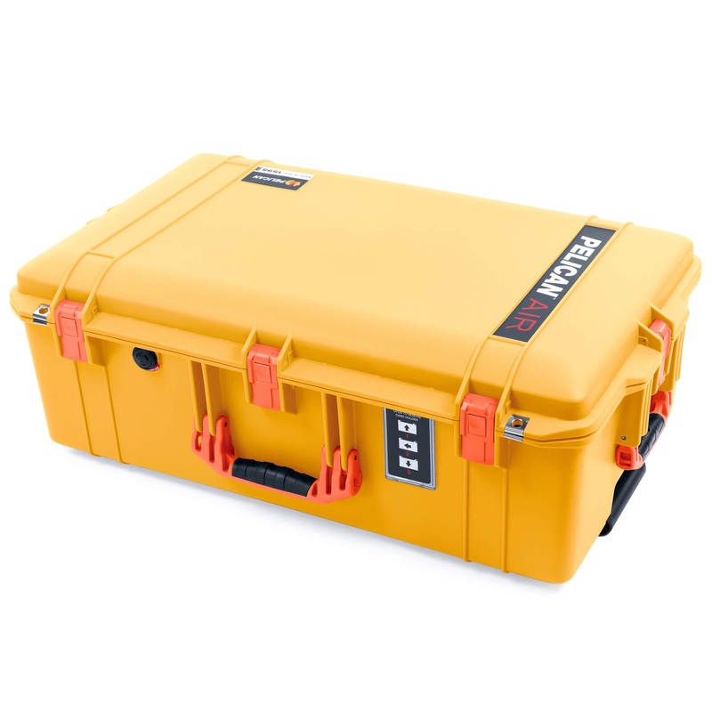 Pelican 1595 Air Case, Yellow with Orange Handles & Latches