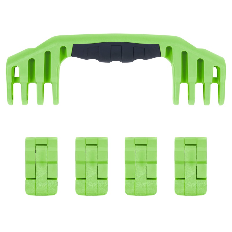 Pelican 1600 Replacement Handle & Latches, Lime Green (Set of 1 Handle, 4 Standard Latches)