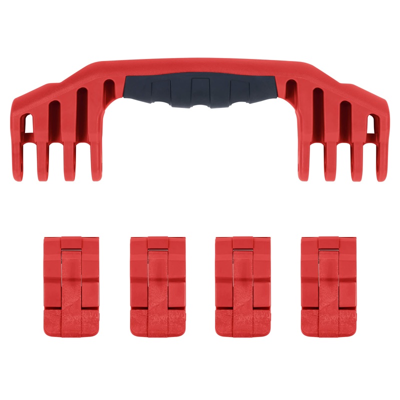Pelican 1600 Replacement Handle & Latches, Red (Set of 1 Handle, 4 Standard Latches)