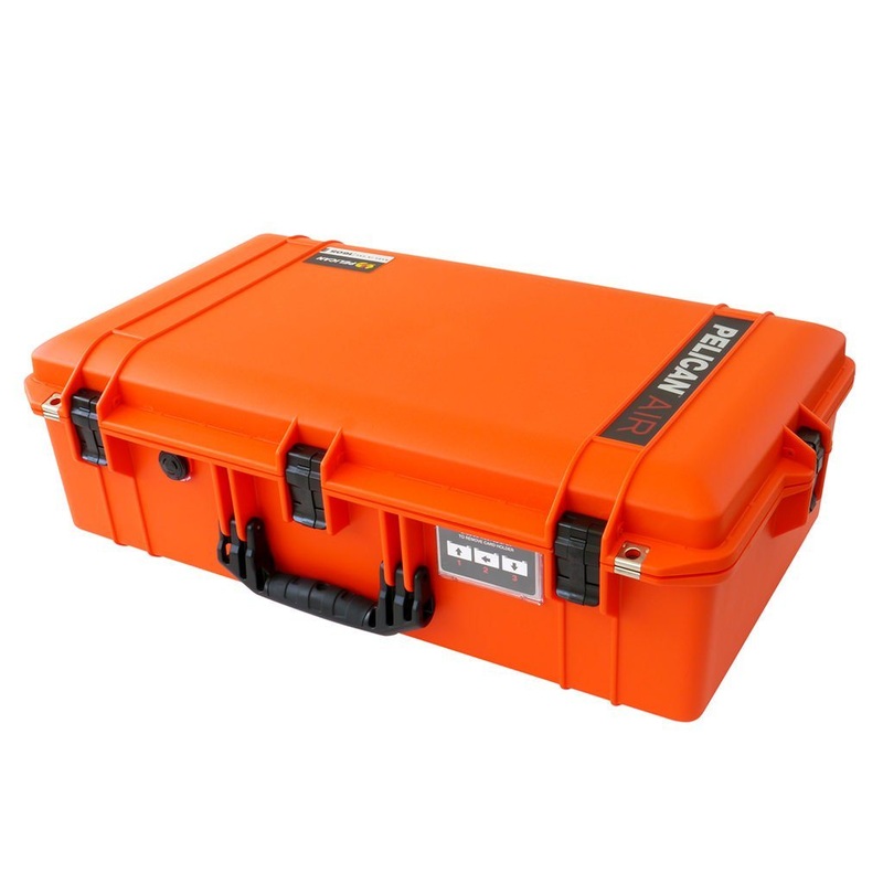 Pelican 1605 Air Case, Orange with Black Handle & Latches