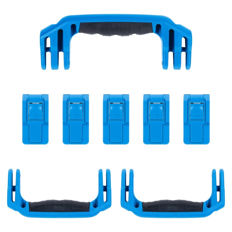 Pelican 1606 Air Replacement Handles & Latches, Blue (Set of 3 Handles, 5 Latches)