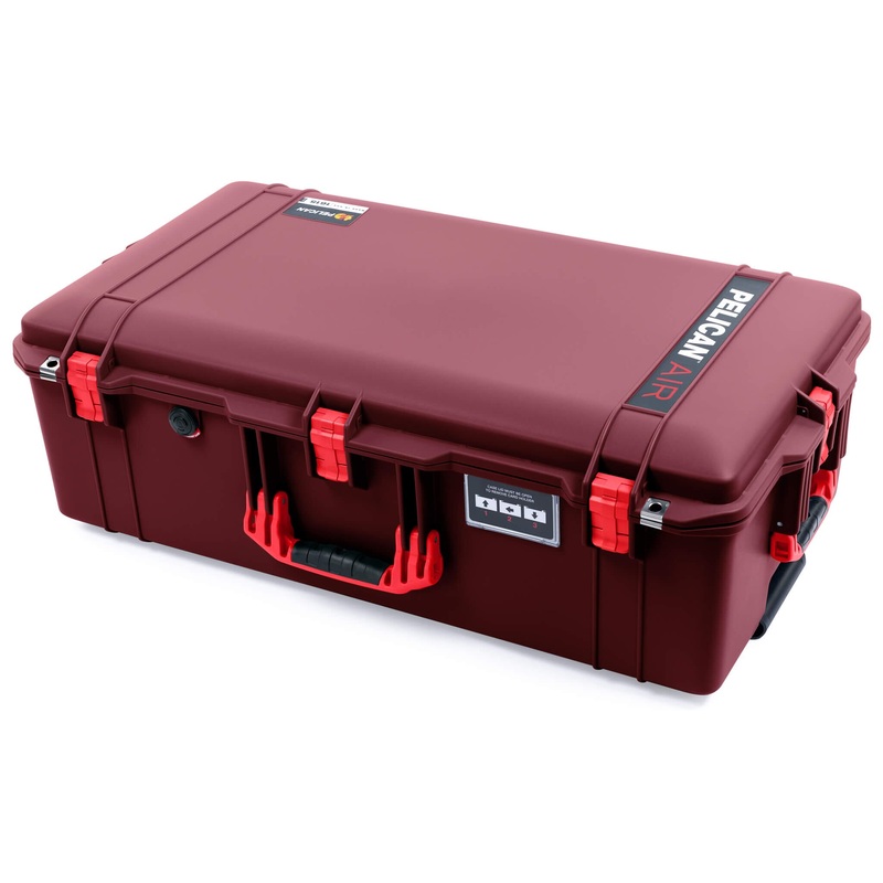Pelican 1615 Air Case, Oxblood with Red Handles & Latches