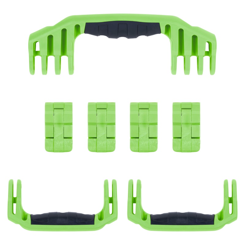 Pelican 1620 Replacement Handles & Latches, Lime Green (Set of 3 Handles, 4 Standard Latches)