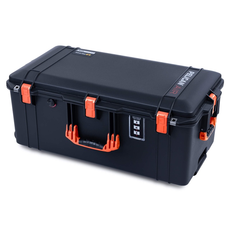 Pelican 1626 Air Case, Black with Orange Handles & Latches