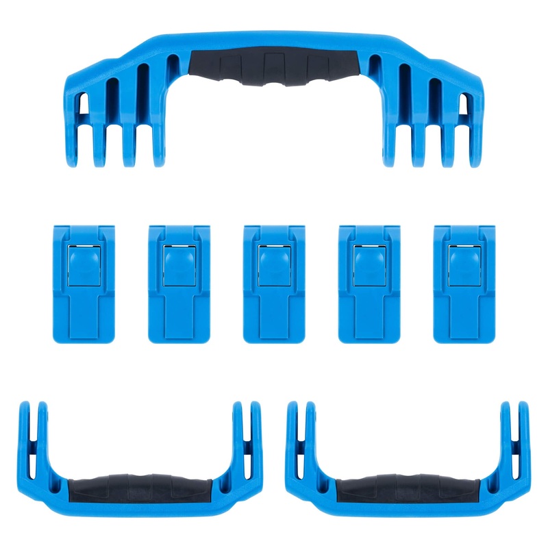 Pelican 1646 Air Replacement Handles & Latches, Blue (Set of 3 Handles, 5 Latches)